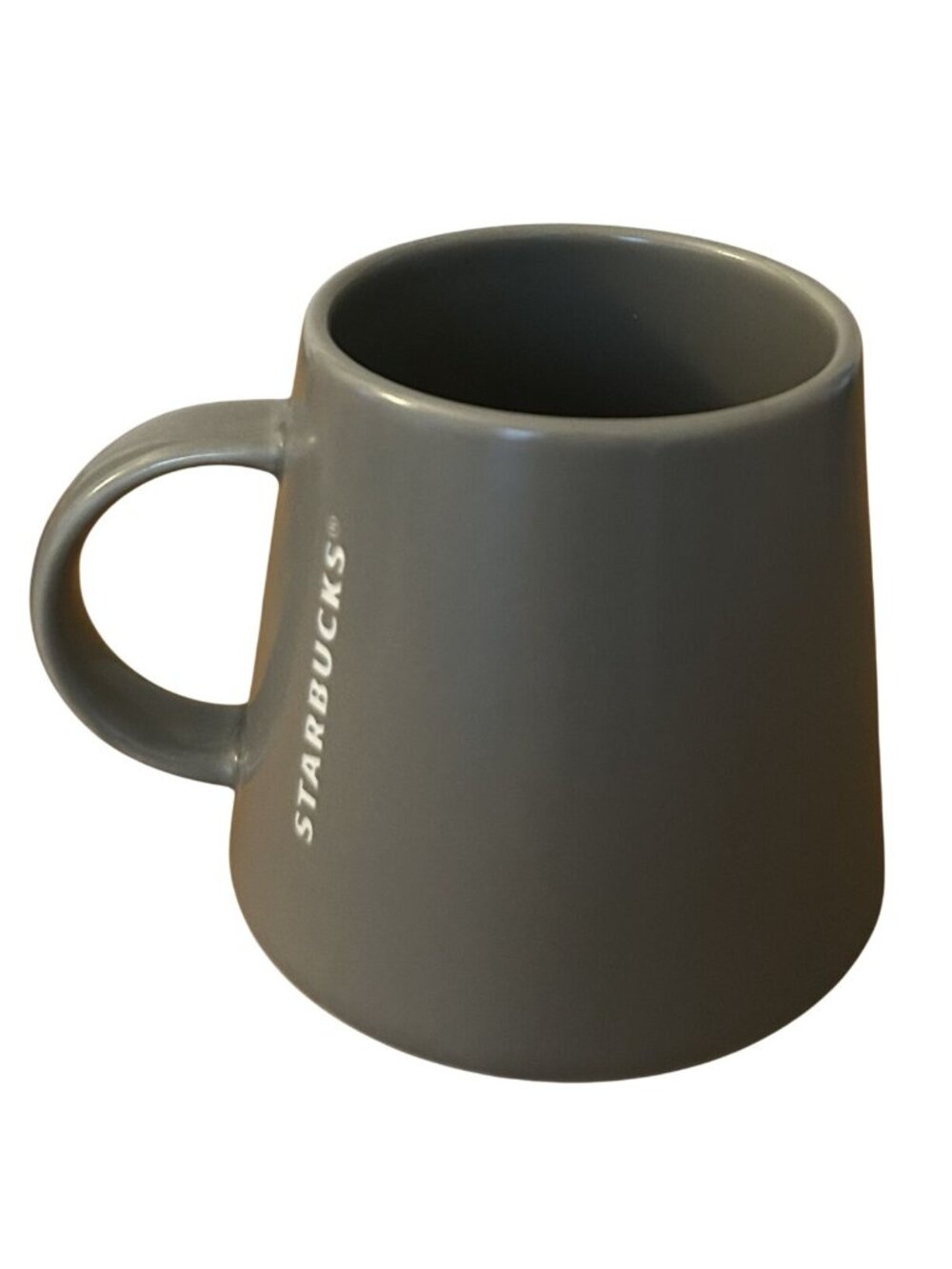Starbucks 2013 Matte Slate Gray Tapered Wide Base 16 Oz Coffee Mug